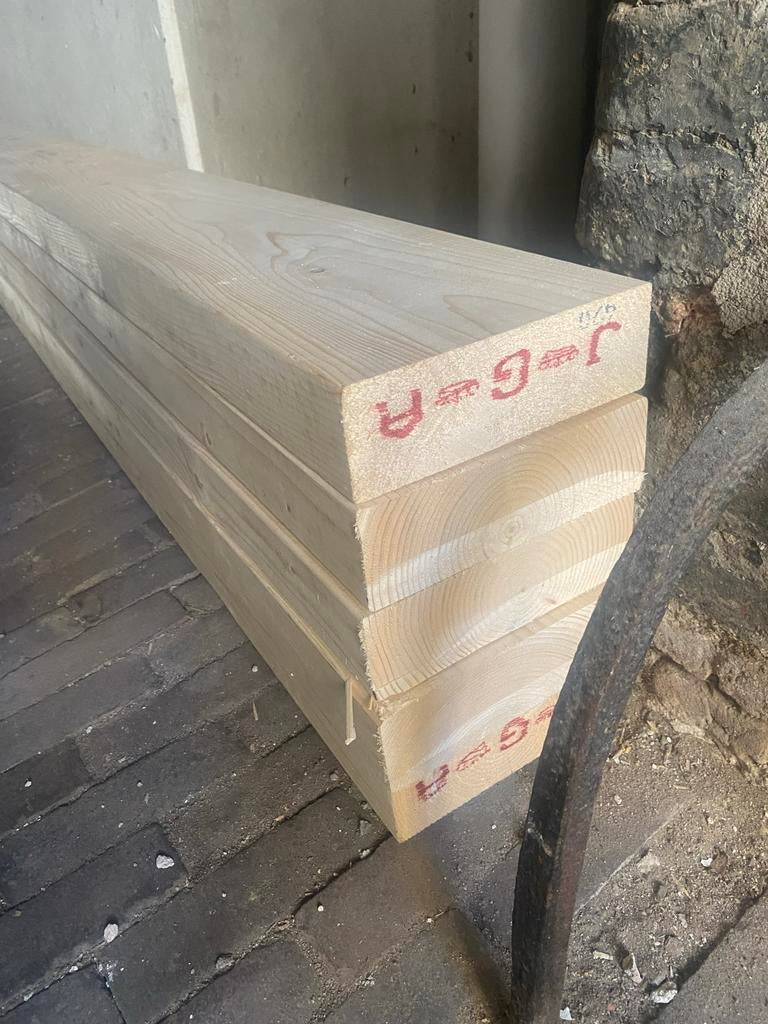 Nieuwe vuren balken, 5 stuks, 420 lang, 22x7 cm, Ophalen, 25 tot 50 mm, Nieuw, Plank