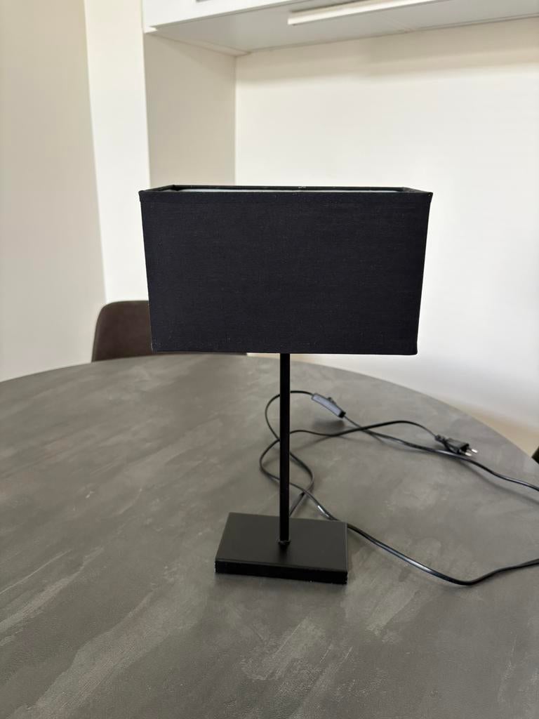 Schemerlamp zwart hoog 38,5 cm, Ophalen of Verzenden, Zo goed als nieuw, Metaal, Minder dan 50 cm