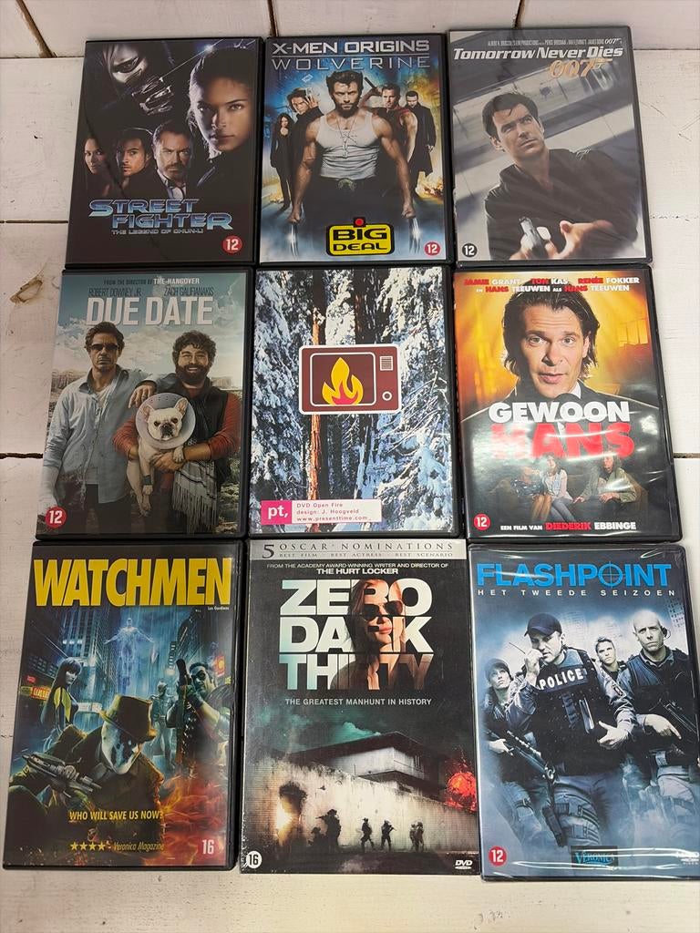 Diverse DVD Collectie: Actie, Komedie & Thriller (9 films), Vanaf 12 jaar, Ophalen, Gebruikt