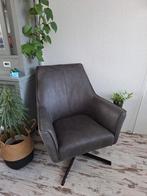 Als nieuw, Pronto draaibare fauteuil, grijs microleer, Ophalen, Zo goed als nieuw, Leer, Draaibaar