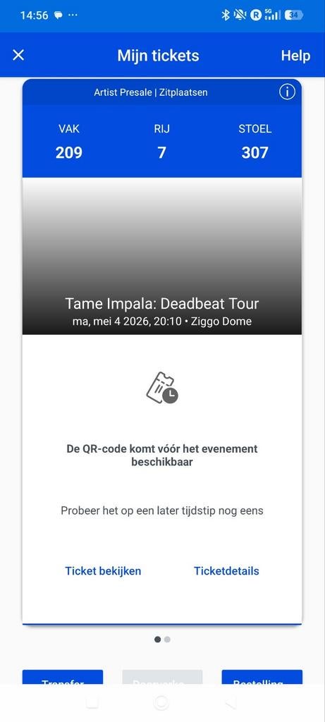 Tame impala deadbeat tickets Amsterdam ( 2 personen, Twee personen, Mei