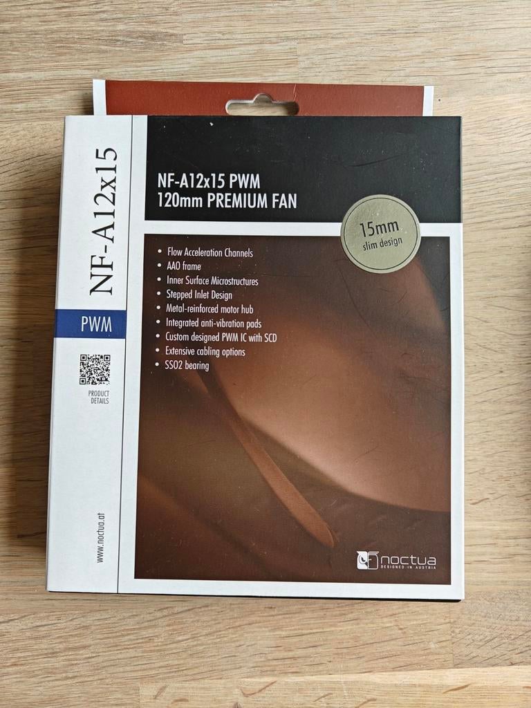 Noctua NF-A12x15 PWM 120mm Premium Fan - Slim Design, Ophalen of Verzenden, Nieuw, Luchtkoeling