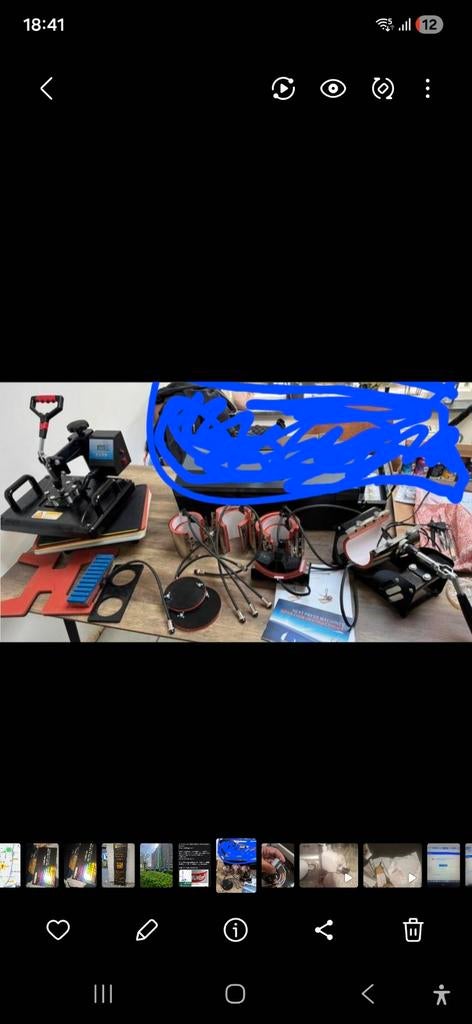 Sublimatie pers 7 in een, Ophalen