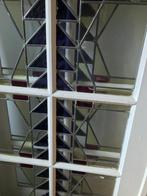 Antieke schuifdeuren met glas-in-loodramen, Ophalen, Gebruikt, 80 tot 100 cm, Binnendeur