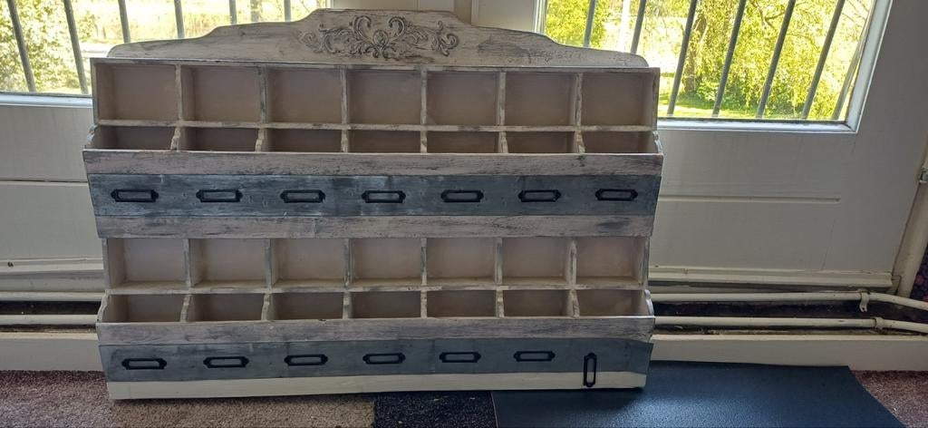 Leuke vintage grutterskast met brocante look, Ophalen of Verzenden, Gebruikt