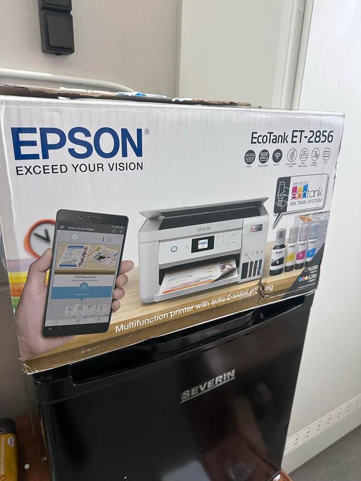 Epson EcoTank ET-2856 All-in-One Printer, Computers en Software, Printers, Nieuw, All-in-one, Inkjetprinter, Kleur printen, Draadloos