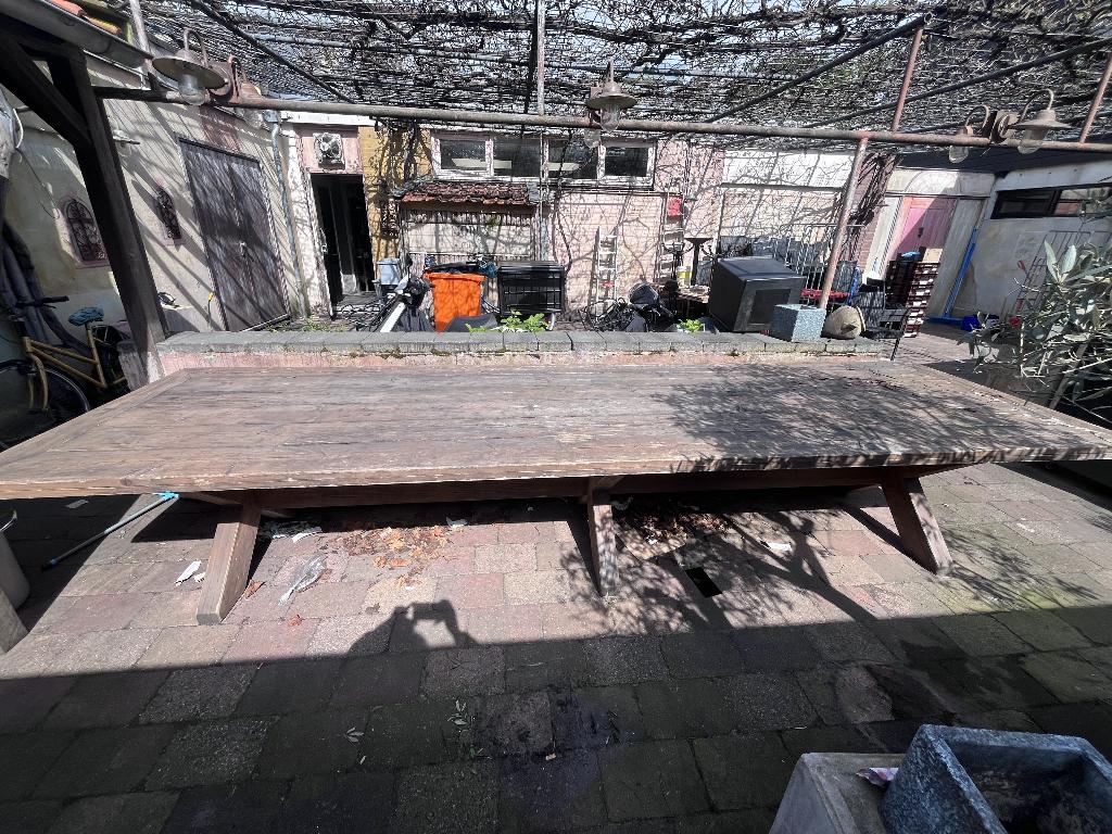 Kloostertafel, Ophalen, Zo goed als nieuw, Rechthoekig, Hout