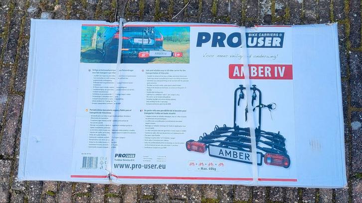 NIEUWE Pro-user Amber 4 Fietsendrager – Inruil mogelijk, Auto diversen, Fietsendragers, Zo goed als nieuw, Trekhaakdrager, 3 fietsen of meer