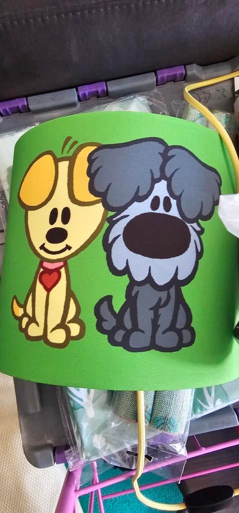 Woezel & Pip wandlamp - Groen met honden, Ophalen, Gebruikt