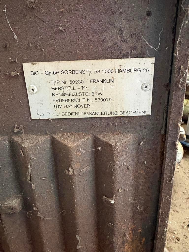 Grote Franklin Houtkachel - 8 kW - kW - Vrijstaand, Huis en Inrichting, Kachels, Ophalen, Gebruikt, Houtkachel, Vrijstaand