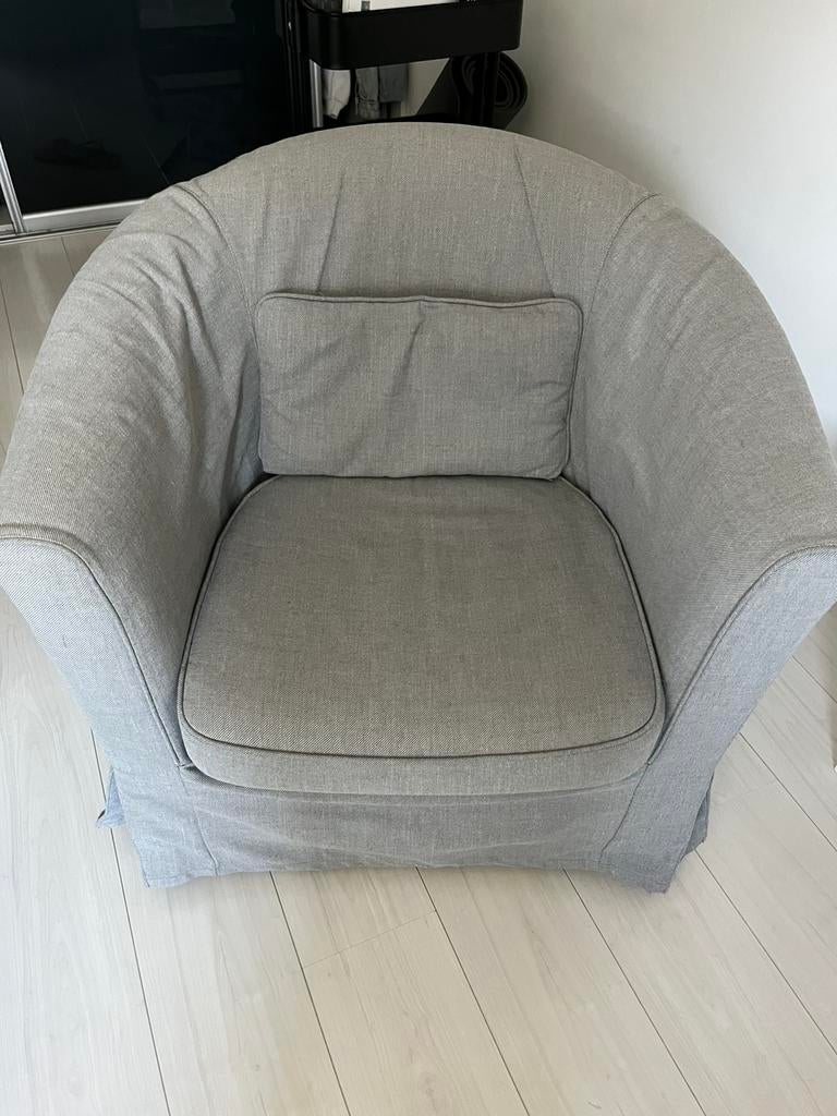 Ikea fauteuil Tullsta lichtgrijs, Ophalen, Gebruikt, 75 tot 100 cm, 75 tot 100 cm
