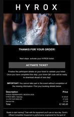 Hyrox ticket te koop solo men open op zaterdag 16 mei., Ophalen, Nieuw