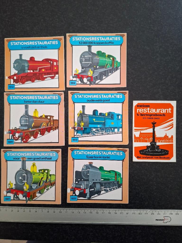 Stickers stationsrestauratie, Verzenden, Zo goed als nieuw, Bedrijf of Vereniging