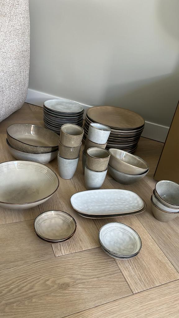 Toscane servies (grote set!), Huis en Inrichting, Keuken | Servies, Gebruikt, Compleet servies, Overige stijlen, Aardewerk, Ophalen