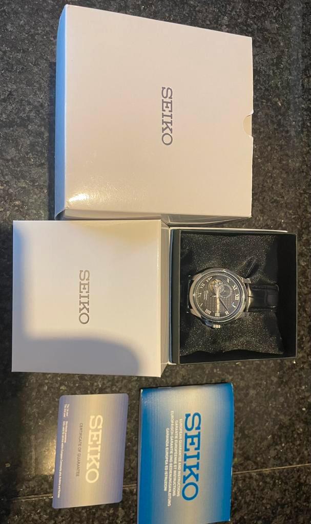 Seiko premier automaic open heart, Sieraden, Tassen en Uiterlijk, Horloges | Heren, Zo goed als nieuw, Seiko, Staal, Ophalen of Verzenden