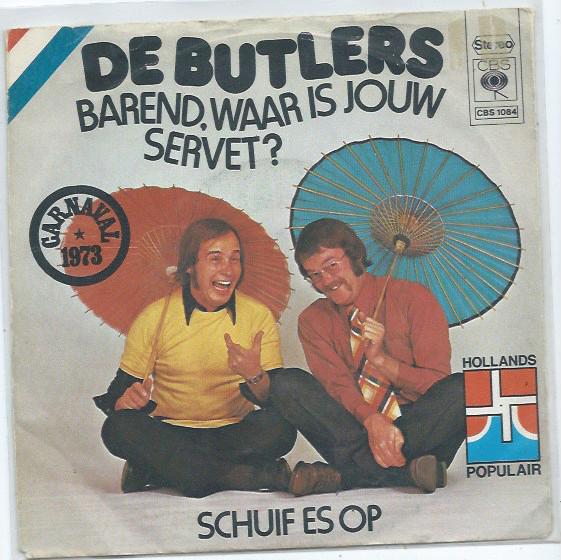 De Butlers- Barend, waar is jouw Servet, Verzenden, 7 inch, Levenslied of Smartlap, Fotohoes