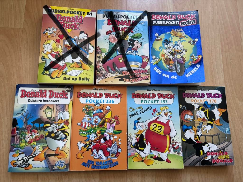 Donald Duck pockets en stripboeken, Boeken, Stripboeken, Meerdere stripboeken, Ophalen of Verzenden, Gelezen