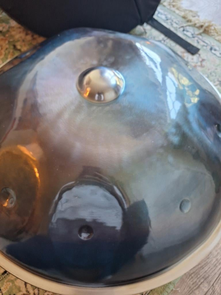 Blauwe stalen handpan, zo goed als nieuw, Bunnik, Muziek en Instrumenten, Ophalen, Zo goed als nieuw, Melodische percussie