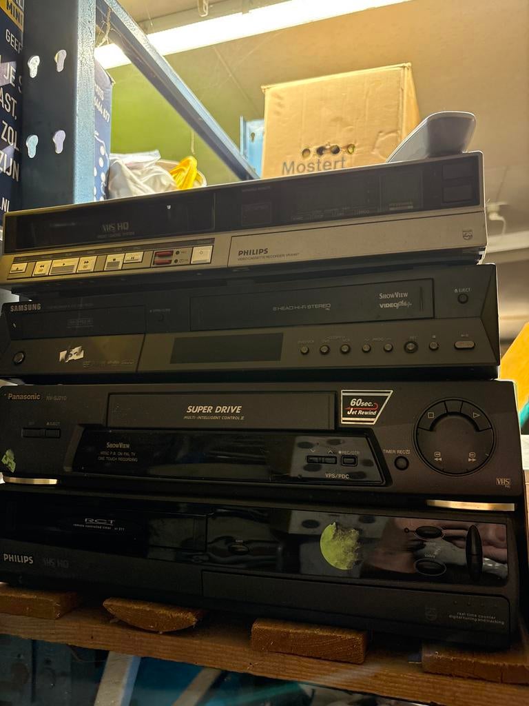 4 VHS-spelers/recorders - Philips, Samsung, Panasonic, RCT, Audio, Tv en Foto, Videospelers, Ophalen of Verzenden, Gebruikt, VHS-speler of -recorder