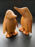 Mooie set van 2 vintage houten pinguïns beeld hout retro, Ophalen of Verzenden