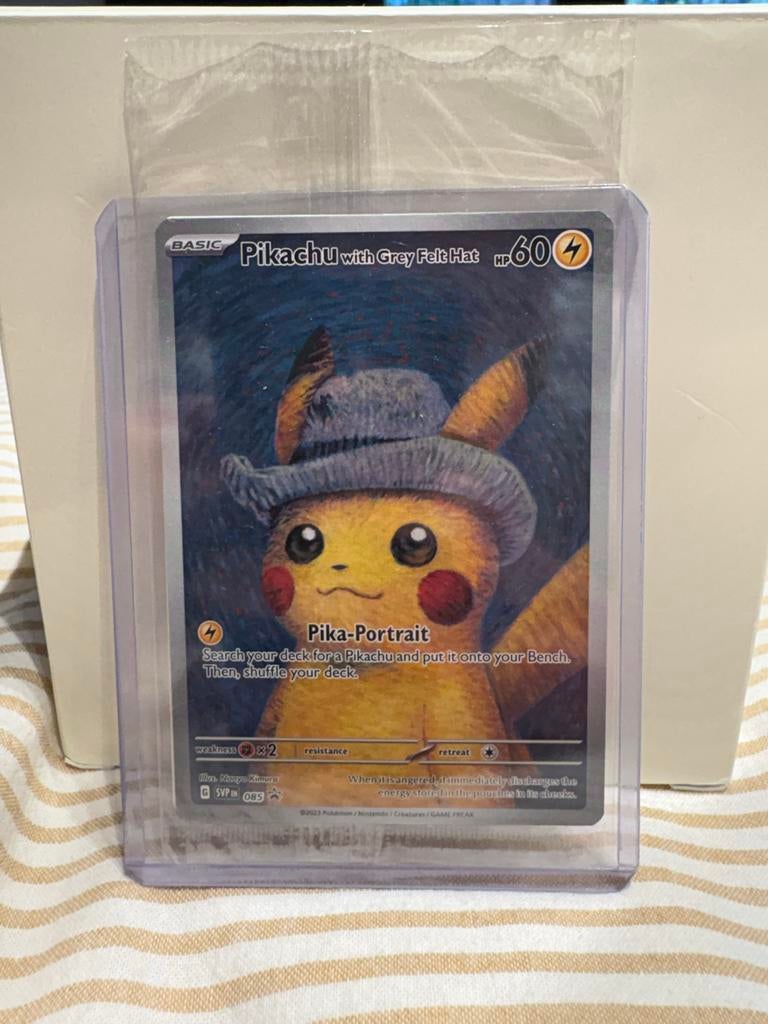 Pikachu met Grijze Vilten Hoed (Van Gogh Museum Promokaart), Ophalen of Verzenden, Nieuw, Losse kaart