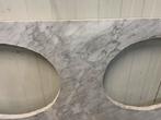 Marmeren blad met wasbak en kraan, Ophalen of Verzenden, Gebruikt, Steen, Wastafel