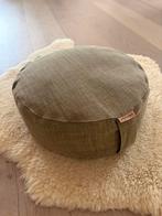 Meditatiekussen 100% Belgisch linnen groen, Sport en Fitness, Yoga en Pilates, Verzenden, Zo goed als nieuw