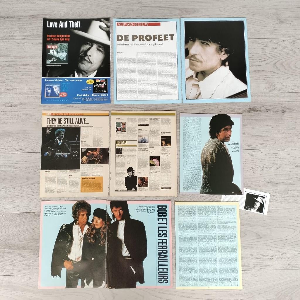 Bob Dylan magazine / tijdschrift artikelen clippings, Verzenden, Zo goed als nieuw, Boek, Tijdschrift of Artikel