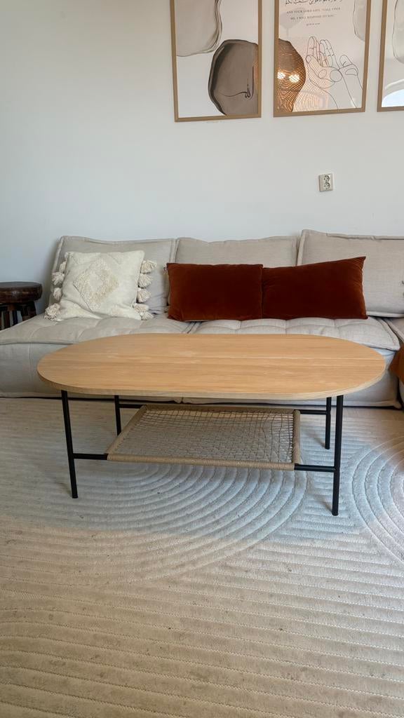 Jysk salontafel, Ophalen, Tweepersoons, 75 tot 100 cm, Zo goed als nieuw