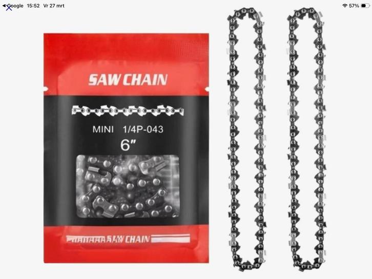 4x Zaagketting 6 inch voor mini kettingzaag - Nieuw, Doe-het-zelf en Verbouw, Gereedschap | Zaagmachines, Nieuw, Kettingzaag, Ophalen of Verzenden