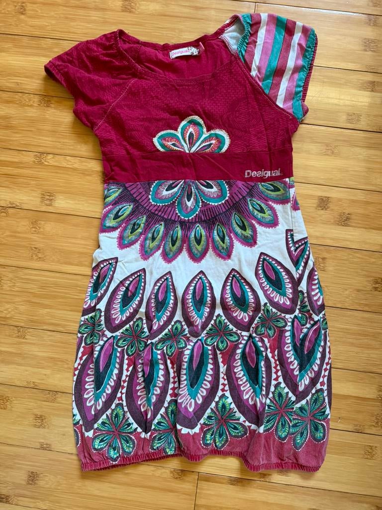 Meisjes Desigual Jurk 9 / 10 128, Kinderen en Baby's, Kinderkleding | Maat 128, Ophalen of Verzenden, Gebruikt, Meisje, Jurk of Rok