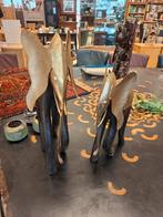 Decoratieve Olifantenbeeldjes - Hout en Metaal (Set van 2), Ophalen of Verzenden, Gebruikt