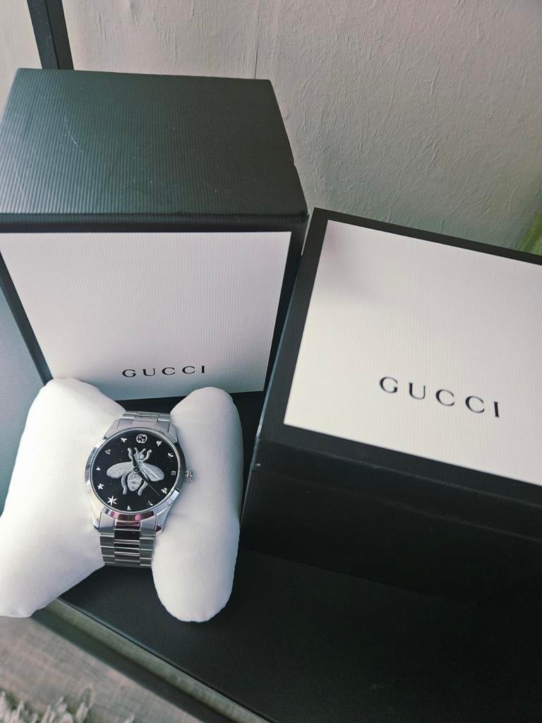 Nieuw Gucci G-Timeless horloge met doos en bon, Overige merken, Staal, Staal, Polshorloge