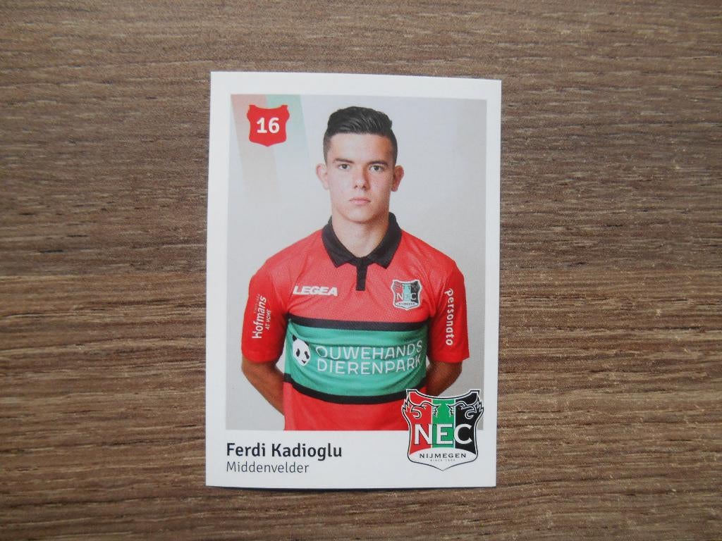 Ferdi Kadioglu rookie voetbalplaatje NEC, Ophalen of Verzenden, Nieuw, Overige binnenlandse clubs, Poster, Plaatje of Sticker