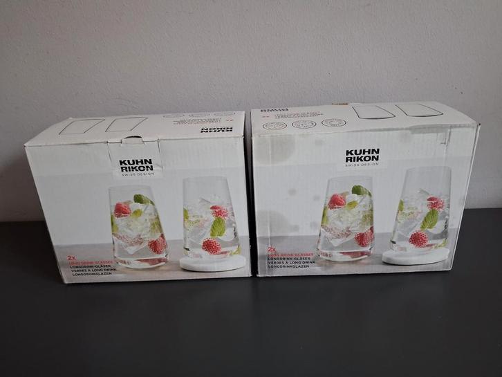 Kuhn Rikon longdrinkglazen, 4 stuks ongebruikt, Huis en Inrichting, Keuken | Keukenbenodigdheden, Ophalen of Verzenden
