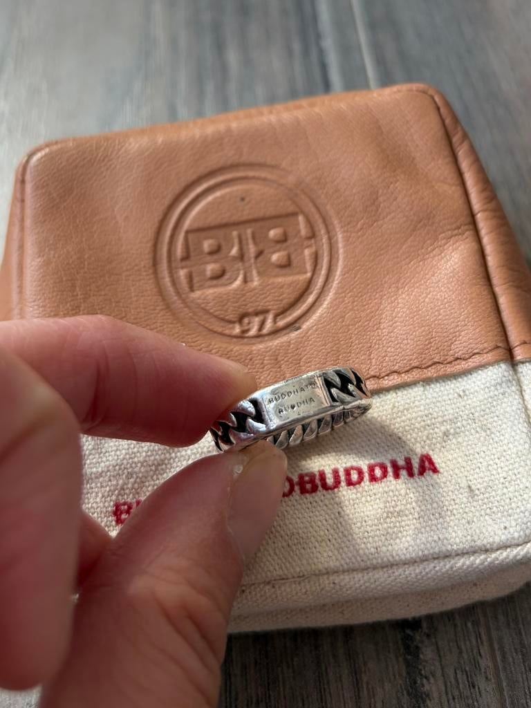 Buddha to Buddha ring Esther Small size 16, Ophalen of Verzenden, Dame, Zilver, Kleiner dan 17