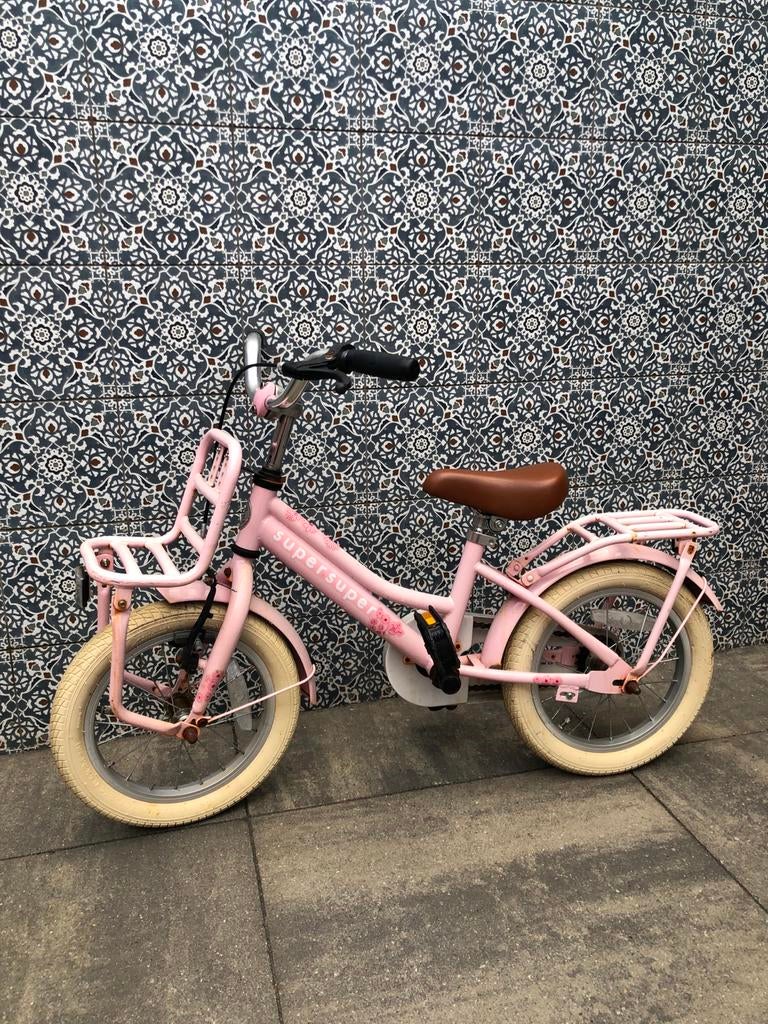 Roze 12 inch kinderfiets, Ophalen, Gebruikt, Minder dan 16 inch