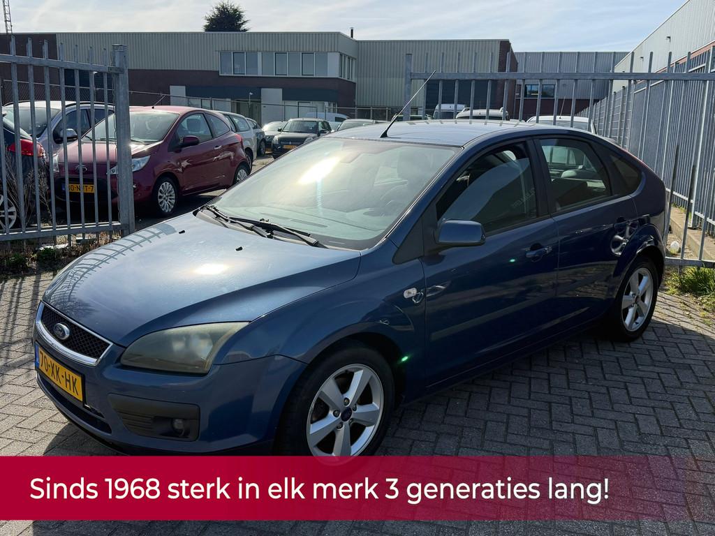 Ford Focus 1.6-16V Futura 5 deurs! Airco l Cruise l LM velge, 1596 cc, Zwart, 4 cilinders, Blauw