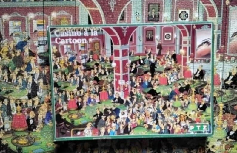 Puzzel casino a la cartoon PTZ (zeldzame van Haasteren), Ophalen, 500 t/m 1500 stukjes, Zo goed als nieuw, Legpuzzel