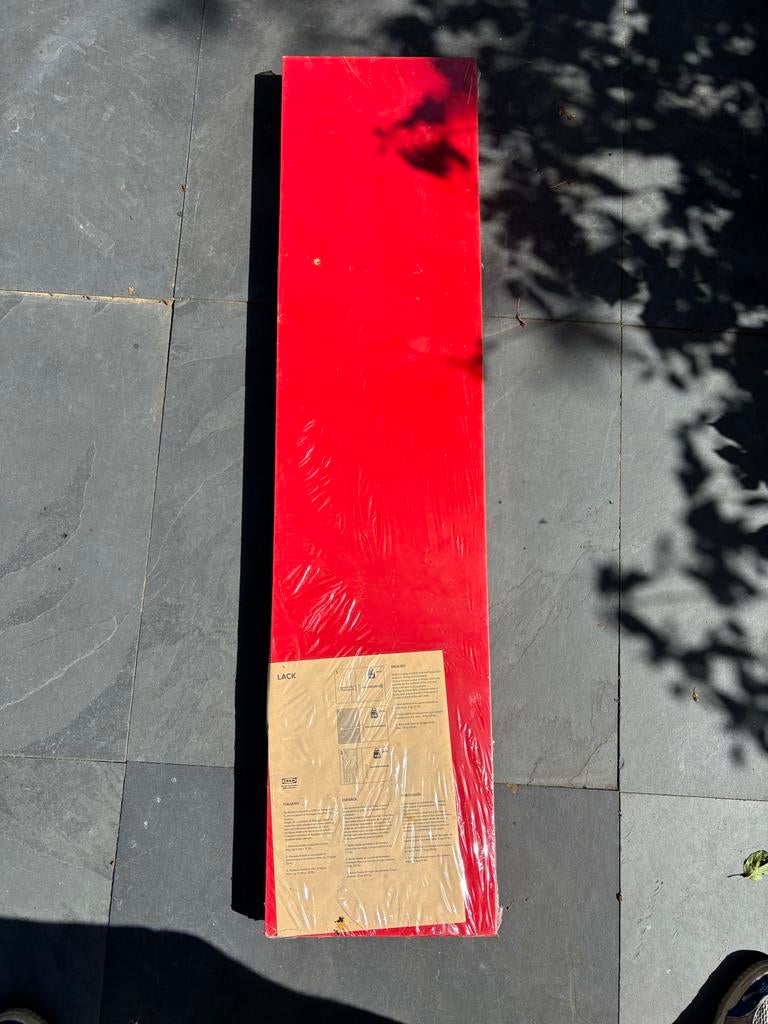 IKEA LACK wandplank rood 110 cm, nieuw in plastik, Ophalen, Nieuw