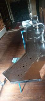 RVS tapblad met 2 dubbele tapzuilen, Ophalen