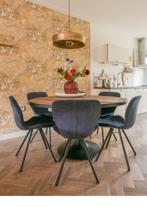 Ronde eetkamertafel en eetkamerstoelen, Ophalen, Rond, Zo goed als nieuw, Vijf personen of meer
