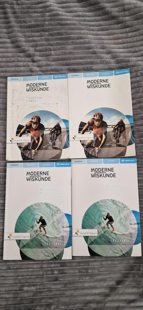 Moderne Wiskunde Werkboeken VMBO-k(GT) 1A, 1B, 2A, 2B, Boeken, Schoolboeken, Ophalen of Verzenden, Gelezen, VMBO, Wiskunde A