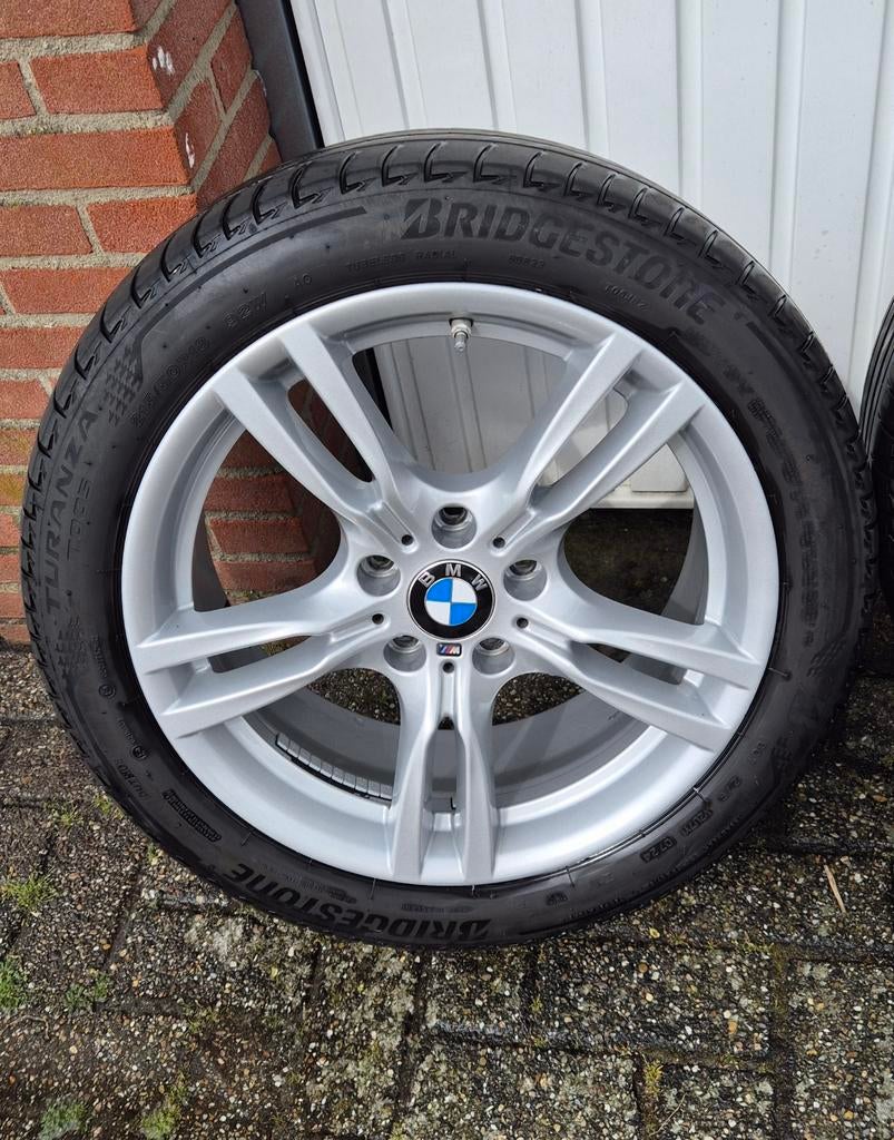 BMW M Double Spoke Style 400M + Banden + TPMS (3 / 4 series), Ophalen, 18 inch, Gebruikt, 255 mm