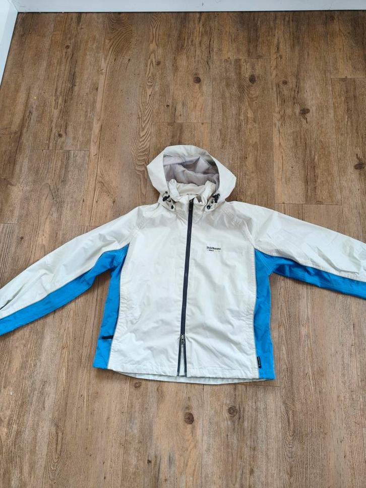 Didriksons Micro Tech Jas Maat 40 - Wit/Blauw, Kleding | Dames, Jassen | Zomer, Zo goed als nieuw, Maat 38/40 (M), Wit, Ophalen of Verzenden