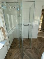 Inloopdouche met glazen wanden en chroom accenten, Ophalen, Gebruikt, Chroom, Douche