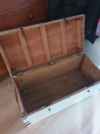 Antieke houten dekenkist met mooi beslag., Huis en Inrichting, Woonaccessoires | Kisten, Ophalen of Verzenden, Gebruikt, 50 tot 100 cm