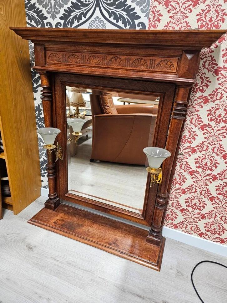 Mooie schouwspiegel voor €25,-, Huis en Inrichting, Woonaccessoires | Spiegels, Gebruikt, Minder dan 50 cm, Minder dan 100 cm