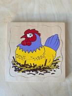 Pasen (kip, ei)houten groei legpuzzel, Ophalen of Verzenden, Gebruikt