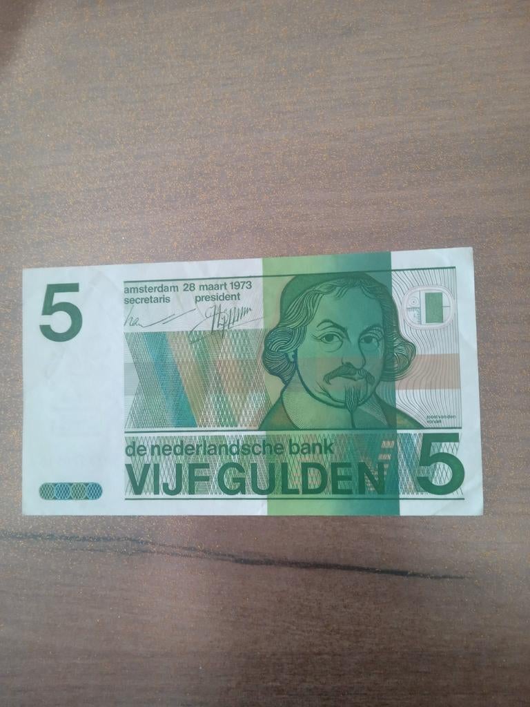 Briefje van 5 gulden., Ophalen of Verzenden, 5 gulden